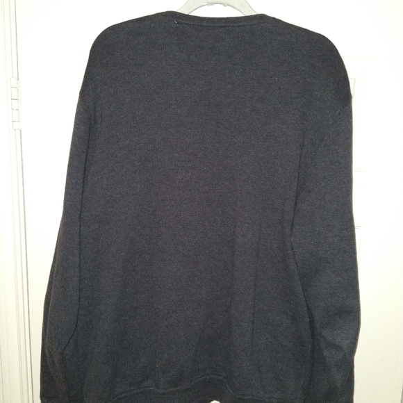 Tehama 100% Combed Cotton Gray V Neck Lined Sweater Men's sz Large. - Picture 2 of 5